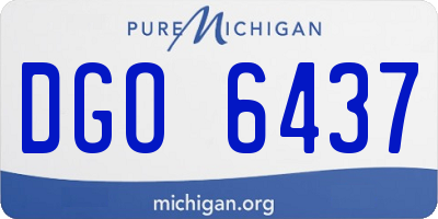 MI license plate DGO6437