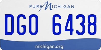 MI license plate DGO6438