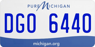MI license plate DGO6440