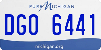MI license plate DGO6441