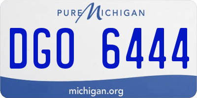 MI license plate DGO6444