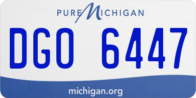 MI license plate DGO6447
