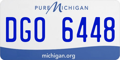 MI license plate DGO6448
