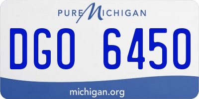 MI license plate DGO6450