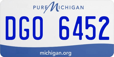 MI license plate DGO6452