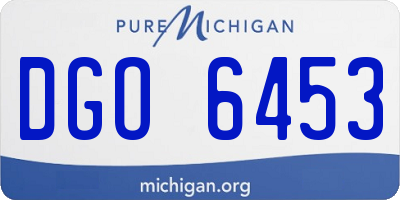 MI license plate DGO6453