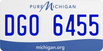 MI license plate DGO6455