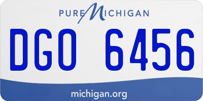 MI license plate DGO6456