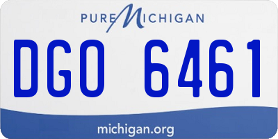 MI license plate DGO6461