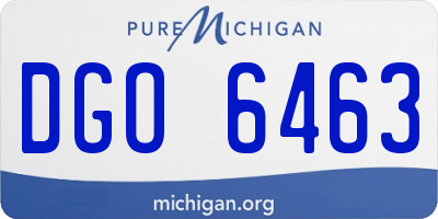 MI license plate DGO6463