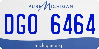 MI license plate DGO6464