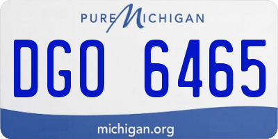 MI license plate DGO6465