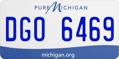 MI license plate DGO6469