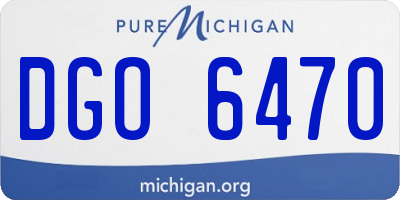 MI license plate DGO6470