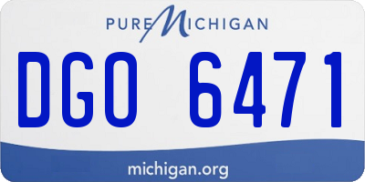 MI license plate DGO6471