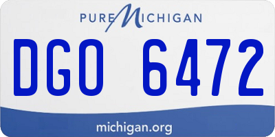 MI license plate DGO6472
