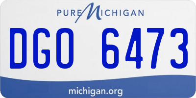 MI license plate DGO6473