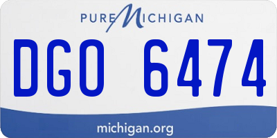 MI license plate DGO6474