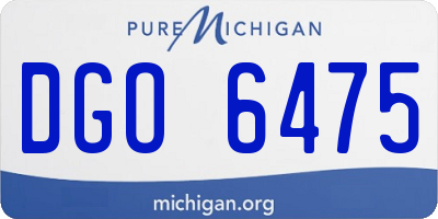 MI license plate DGO6475