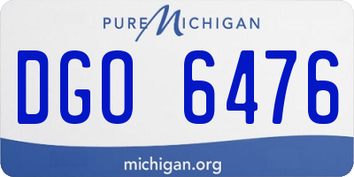 MI license plate DGO6476