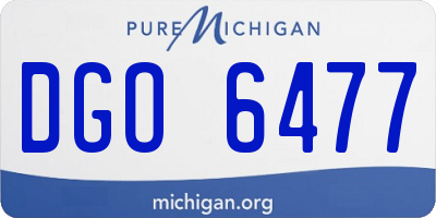 MI license plate DGO6477