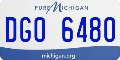 MI license plate DGO6480