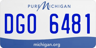 MI license plate DGO6481