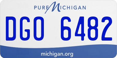 MI license plate DGO6482