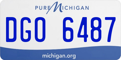 MI license plate DGO6487