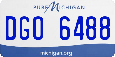 MI license plate DGO6488