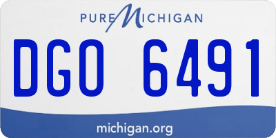 MI license plate DGO6491