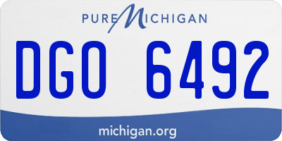 MI license plate DGO6492