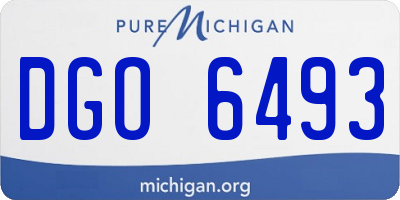 MI license plate DGO6493