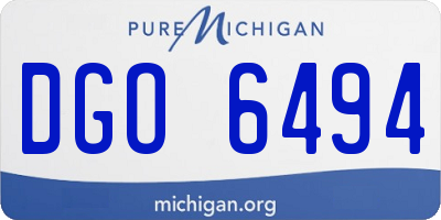 MI license plate DGO6494