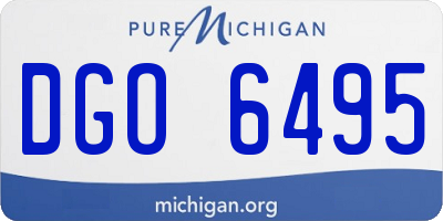 MI license plate DGO6495