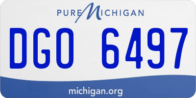 MI license plate DGO6497