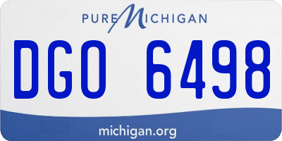 MI license plate DGO6498