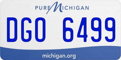 MI license plate DGO6499