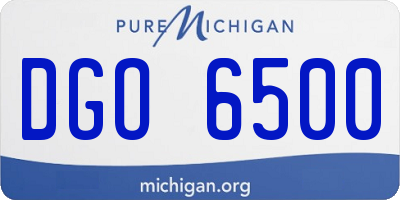 MI license plate DGO6500