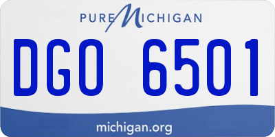 MI license plate DGO6501