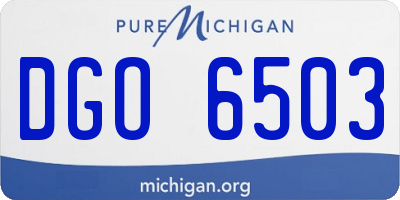 MI license plate DGO6503