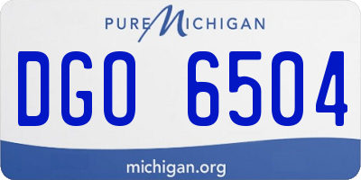 MI license plate DGO6504