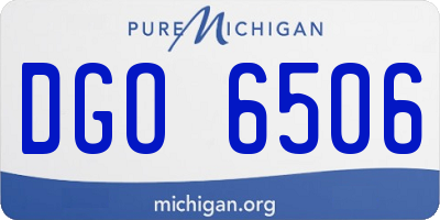 MI license plate DGO6506