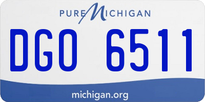 MI license plate DGO6511