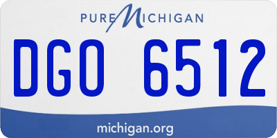 MI license plate DGO6512