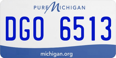 MI license plate DGO6513