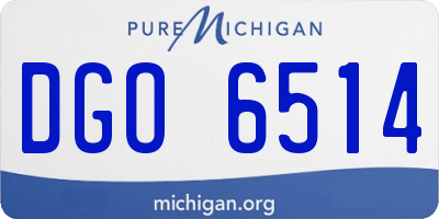 MI license plate DGO6514