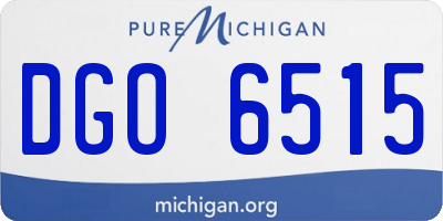 MI license plate DGO6515