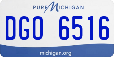 MI license plate DGO6516