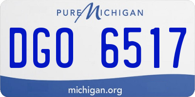 MI license plate DGO6517